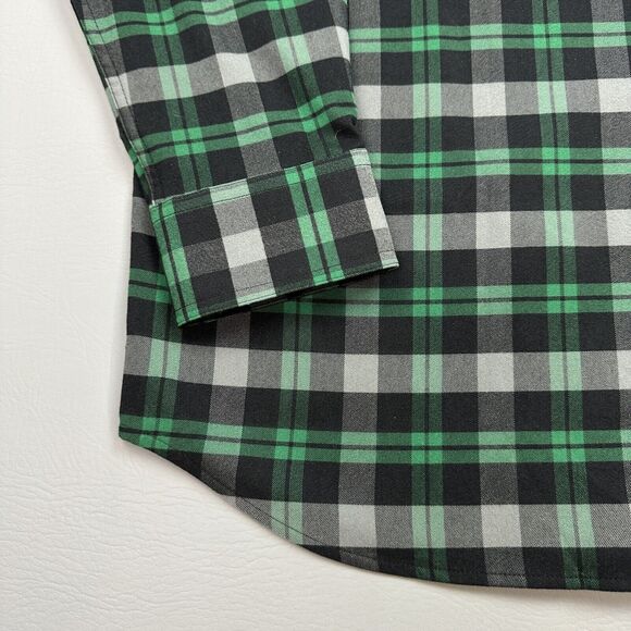 Duluth Trading Shirt Mens Medium Green Plaid Alaskan Hardgear Flannel Boars Nest - Picture 15 of 16